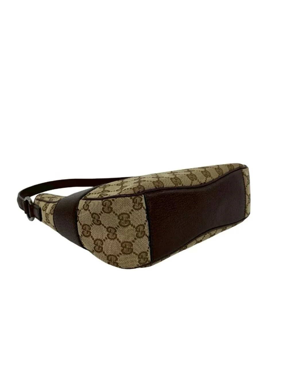 Gucci GG Pattern Canvas Leather Shoulder Bag Mini Tote Brown - Picture 7 of 10